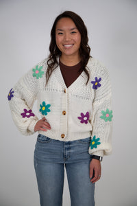 Floral Knit Cardigan