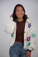 Load image into Gallery viewer, Floral Knit Cardigan