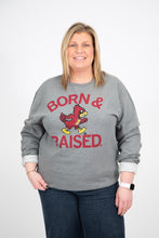Load image into Gallery viewer, Cyclones Born &amp; Raised Vintage Grey Crew Sweatshirt