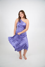 Load image into Gallery viewer, Pleated One Shoulder Midi Dress | Lavender