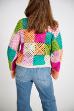 Load image into Gallery viewer, Multi Color Crochet Open Cardigan