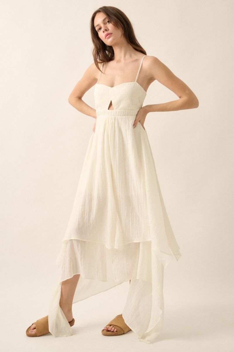 Keyhole Cutout Maxi Dress