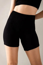 Load image into Gallery viewer, Ribbed Knit Biker Shorts