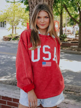 Load image into Gallery viewer, USA Corded Crewneck