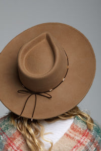 Suede Tie Panama Hat (Pecan)
