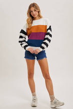 Load image into Gallery viewer, Color Block Sweater