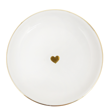 Load image into Gallery viewer, Gold Heart Jewelry Dish