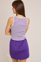 Load image into Gallery viewer, Striped Cropped Tank | Purple