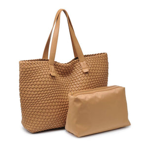 Piquant Woven Tote | Tan