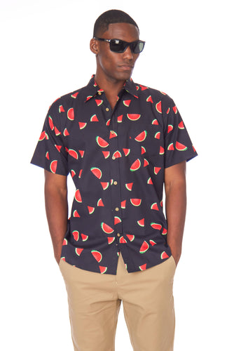 Men's Printed Woven Short Sleeve Shirt