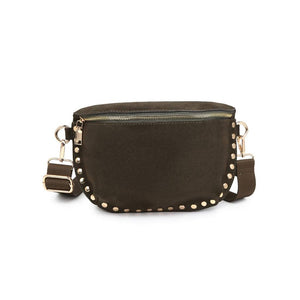 Gizelle Suede Crossbody Bag | Olive