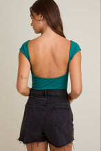 Load image into Gallery viewer, Open Back Bodysuit | Forest Green