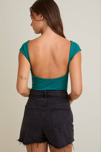 Open Back Bodysuit | Forest Green