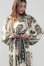 Load image into Gallery viewer, Boho Medallion Print Wrap Maxi Dress