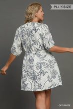 Load image into Gallery viewer, Curvy Floral Print Tie Waist Dress