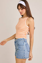 Load image into Gallery viewer, Striped Cropped Tank | Orange