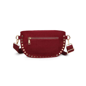 Gizelle Suede Crossbody Bag | Wine