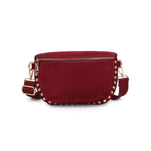 Gizelle Suede Crossbody Bag | Wine