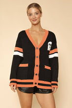 Load image into Gallery viewer, “Boo” Ghost Varsity Cardigan