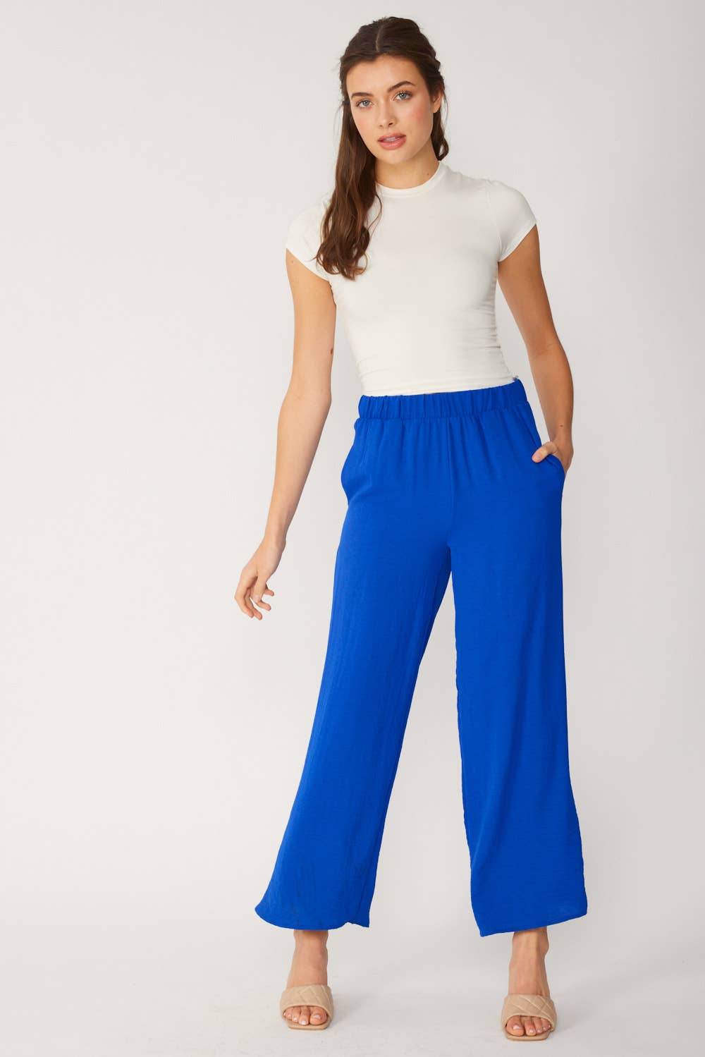Wide Leg Pant | Cobalt Blue