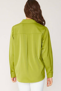 Satin Button Down Blouse