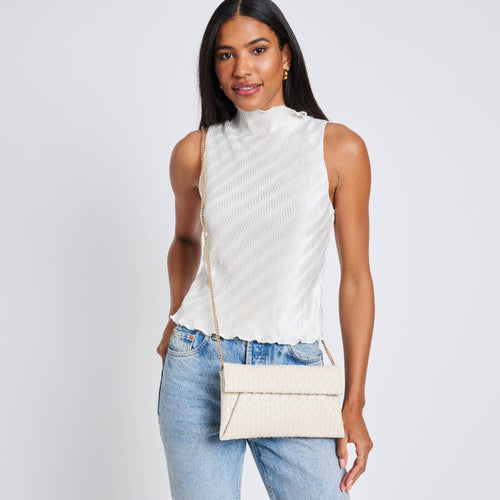 Priscilla Woven Clutch | Ivory