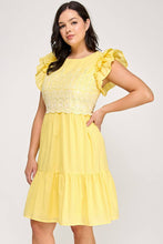 Load image into Gallery viewer, Curvy Embroidered Tiered Dress