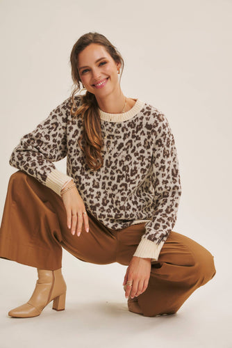 Brushed Leopard Sweater