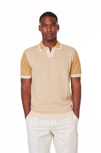 Men's Textured Polo Shirt