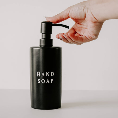 Black Stoneware Hand Soap Dispenser
