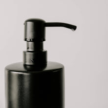 Load image into Gallery viewer, Black Stoneware Hand Soap Dispenser