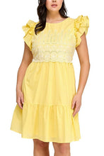 Load image into Gallery viewer, Curvy Embroidered Tiered Dress