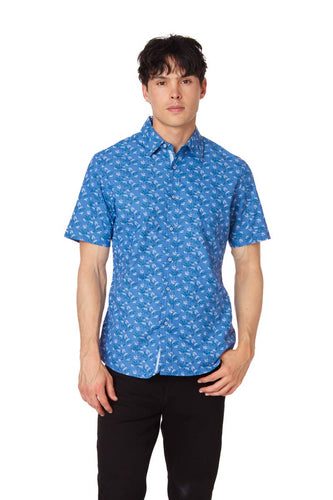 Men's Printed Woven Short Sleeve Shirt