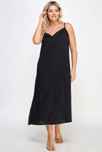 Load image into Gallery viewer, Curvy Cowl Neck Midi Slip Dress