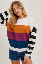 Load image into Gallery viewer, Color Block Sweater