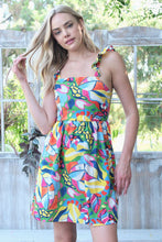 Load image into Gallery viewer, Ruffle Strap Printed Dress
