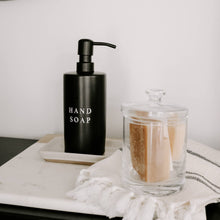Load image into Gallery viewer, Black Stoneware Hand Soap Dispenser