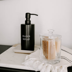 Black Stoneware Hand Soap Dispenser