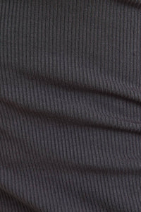 Exposed Seam Ribbed Tank | Charcoal