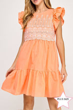 Load image into Gallery viewer, Curvy Embroidered Tiered Dress