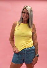 Load image into Gallery viewer, Micro-Ribbed Tank Top | Yellow Glow