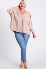 Load image into Gallery viewer, Curvy V-Neck Blouse - Final Sale