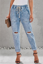 Load image into Gallery viewer, Distressed Denim Jogger - Final Sale