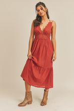 Load image into Gallery viewer, Lace Plunging Maxi Dress