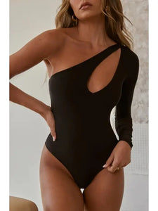 One Sleeve Cut-out Bodysuit