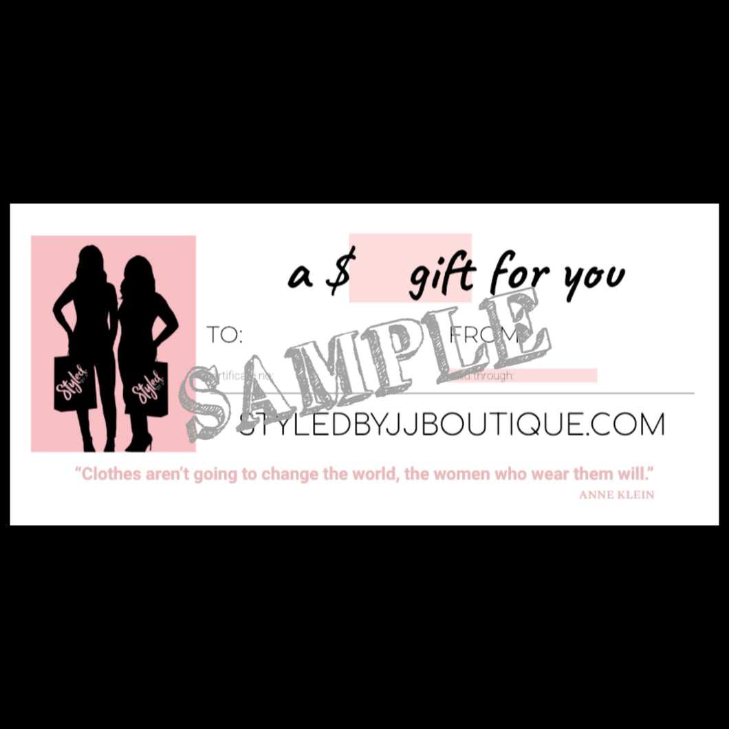 Styled. Gift Certificate